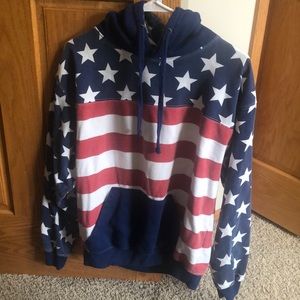 Vintage Faded American Flag Sweatshirt